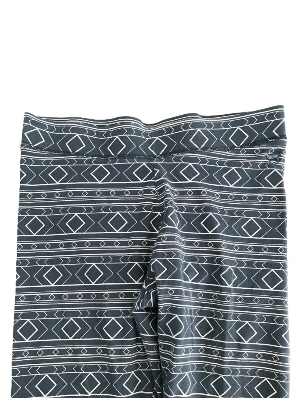 PINK Victoria's Secret VS Small Gray White Cotton Geometric Dog Stretch Leggings - Picture 7 of 11
